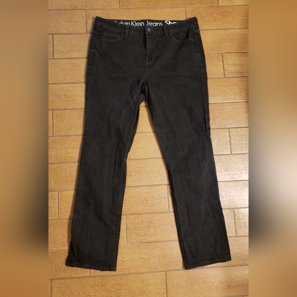Calvin Klein Shape Black Denim Jeans size 16